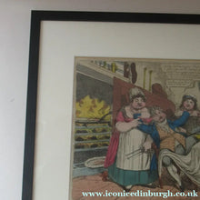 Load image into Gallery viewer, Original 1820s Antique GEORGIAN Satirical Print / Etching by Isaac Robert Cruikshank. Beauties of Grease / Greece; or
