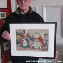Load image into Gallery viewer, Original 1820s Antique GEORGIAN Satirical Print / Etching by Isaac Robert Cruikshank. Beauties of Grease / Greece; or

