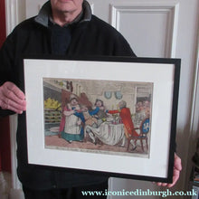 Load image into Gallery viewer, Original 1820s Antique GEORGIAN Satirical Print / Etching by Isaac Robert Cruikshank. Beauties of Grease / Greece; or
