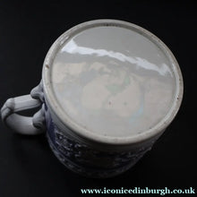 Load image into Gallery viewer, 1820s Large Ridgway Griffin / Roman Mask Head Mug. Lilac Ground with White Sprigware Decoration - British Ceramics

