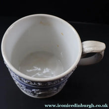 Load image into Gallery viewer, 1820s Large Ridgway Griffin / Roman Mask Head Mug. Lilac Ground with White Sprigware Decoration (Copy) - British
