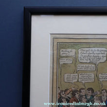 Load image into Gallery viewer, GEORGIAN PRINT. Satirical Print. Loaves and Fishes. Published 1827. Hand Coloured Etching. FRAMED
