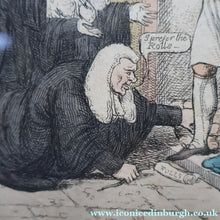 Load image into Gallery viewer, GEORGIAN PRINT. Satirical Print. Loaves and Fishes. Published 1827. Hand Coloured Etching. FRAMED
