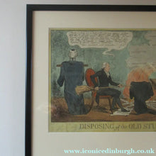 Load image into Gallery viewer, 1827 Georgian Satirical Print John Phillips Disposing of the Old Stuff. Lord Brougham
