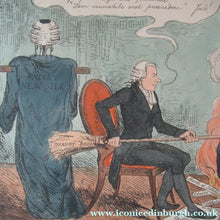 Load image into Gallery viewer, 1827 Georgian Satirical Print John Phillips Disposing of the Old Stuff. Lord Brougham
