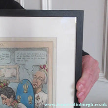Load image into Gallery viewer, Antique GEORGIAN Satirical Print: The Allied Gourmands Taking a Luncheon; or the Turkey in Danger (1828) - British
