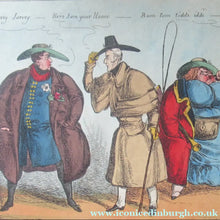 Load image into Gallery viewer, Original 1820s William Heath Satirical Print Quartette of Characters George IV, Lady Conyngham, Duke of Wellington &amp; Robert Peel
