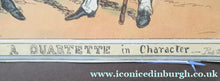Load image into Gallery viewer, Original 1820s William Heath Satirical Print Quartette of Characters George IV, Lady Conyngham, Duke of Wellington &amp; Robert Peel
