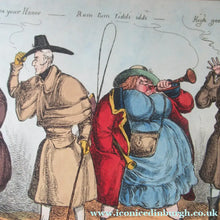 Load image into Gallery viewer, Original 1820s William Heath Satirical Print Quartette of Characters George IV, Lady Conyngham, Duke of Wellington &amp; Robert Peel
