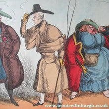 Load image into Gallery viewer, Original 1820s William Heath Satirical Print Quartette of Characters George IV, Lady Conyngham, Duke of Wellington &amp; Robert Peel
