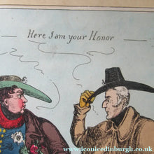 Load image into Gallery viewer, Original 1820s William Heath Satirical Print Quartette of Characters George IV, Lady Conyngham, Duke of Wellington &amp; Robert Peel
