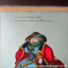 Load image into Gallery viewer, Framed. William Heath ORIGINAL 1820s Georgian FRAMED Satirical Print. Lady Conyngham: The Guard Wot Looks After the
