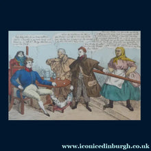 Load image into Gallery viewer, GEORGIAN PRINT. Satirical Print 1829.  Entitled "Paddy Arthur's Night Charge". Irish History Interest
