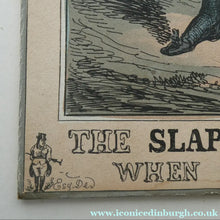 Load image into Gallery viewer, William Heath ORIGINAL 1820s Georgian Satirical Print. King George IV. The Slap up Swell..
