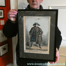 Load image into Gallery viewer, William Heath ORIGINAL 1820s Georgian Satirical Print. King George IV. The Slap up Swell... - British Prints
