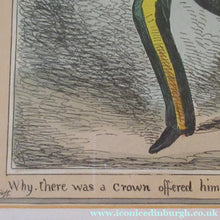 Load image into Gallery viewer, Georgian Satirical Print Willam Heath King Leopold Refuses the Greek Throne 1830
