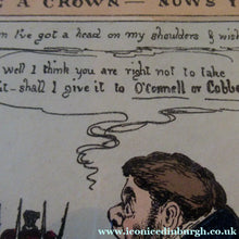 Load image into Gallery viewer, Georgian Satirical Print Willam Heath King Leopold Refuses the Greek Throne 1830
