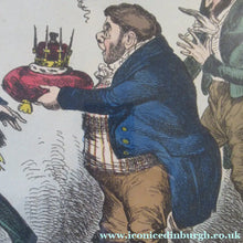 Load image into Gallery viewer, Georgian Satirical Print Willam Heath King Leopold Refuses the Greek Throne 1830
