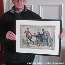Load image into Gallery viewer, William Heath ORIGINAL Georgian Satirical Print entitled: Who’ll Have a Crown - Now’s Your Time. Published 1830
