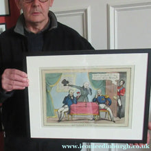Load image into Gallery viewer, Antique GEORGIAN Satirical Print: Anticipation. Honi soit qui mal y pense (1830) - British Prints
