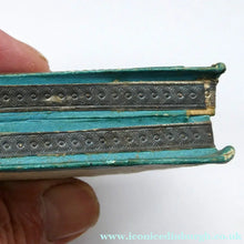 Load image into Gallery viewer, 1830s Continental Trinket Box; with quirky painting on the lid &amp; antique mirror inside

