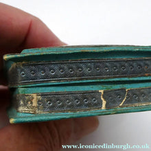 Load image into Gallery viewer, 1830s Continental Trinket Box; with quirky painting on the lid &amp; antique mirror inside
