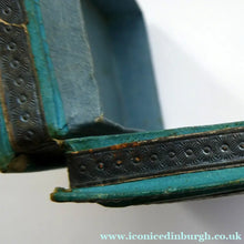 Load image into Gallery viewer, 1830s Continental Trinket Box; with quirky painting on the lid &amp; antique mirror inside
