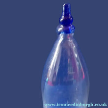 Load image into Gallery viewer, RARE GEORGIAN GLASS Bird Feeder with a Small Bristol Blue Finial; 1830s
