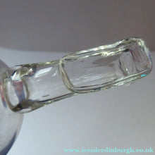 Load image into Gallery viewer, RARE GEORGIAN GLASS Bird Feeder with a Small Bristol Blue Finial; 1830s
