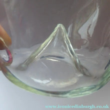 Load image into Gallery viewer, RARE GEORGIAN GLASS Bird Feeder with Bristol Blue Knop Finial; 1830s
