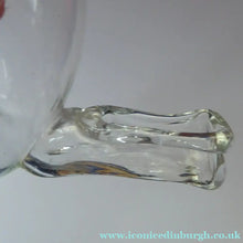 Load image into Gallery viewer, RARE GEORGIAN GLASS Bird Feeder with Bristol Blue Knop Finial; 1830s
