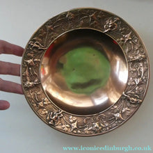 Load image into Gallery viewer, 1850s Antique Cast Copper ART UNION Tazza featuring Rims Decorations with Putti Frolicking in Scrolling Foliage
