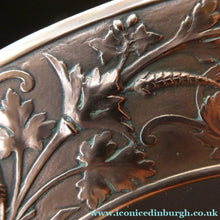 Load image into Gallery viewer, 1850s Antique Cast Copper ART UNION Tazza featuring Rims Decorations with Putti Frolicking in Scrolling Foliage
