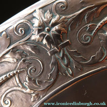 Load image into Gallery viewer, 1850s Antique Cast Copper ART UNION Tazza featuring Rims Decorations with Putti Frolicking in Scrolling Foliage
