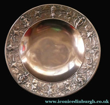 Load image into Gallery viewer, 1850s Antique Cast Copper ART UNION Tazza featuring Rims Decorations with Putti Frolicking in Scrolling Foliage
