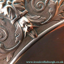Load image into Gallery viewer, 1850s Antique Cast Copper ART UNION Tazza featuring Rims Decorations with Putti Frolicking in Scrolling Foliage
