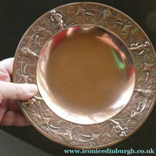 Load image into Gallery viewer, 1850s Antique Cast Copper ART UNION Tazza featuring Rims Decorations with Putti Frolicking in Scrolling Foliage
