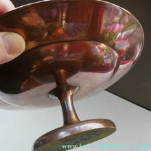 Load image into Gallery viewer, 1850s Antique Cast Copper ART UNION Tazza featuring Rims Decorations with Putti Frolicking in Scrolling Foliage
