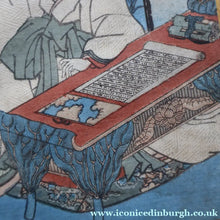 Load image into Gallery viewer, ANTIQUE Japanese Print by Utagawa Kunisada (1786 - 1865). The Colour Print Contest of a Modern Genj. Dated 1852

