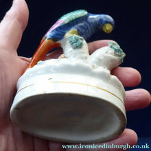 Load image into Gallery viewer, ANTIQUE Early Staffordshire Bird &amp; Lamb Quill Pen Holder. Extremely Rare and in Excellent Condition
