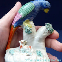 Load image into Gallery viewer, ANTIQUE Early Staffordshire Bird &amp; Lamb Quill Pen Holder. Extremely Rare and in Excellent Condition
