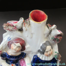 Load image into Gallery viewer, 1850s Spill Vase of a Sleeping Couple with Birds in Nests
