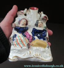 Load image into Gallery viewer, 1850s Spill Vase of a Sleeping Couple with Birds in Nests
