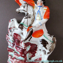 Load image into Gallery viewer, 1850s Staffordshire Figurine of the Emperor Napoleon Crossing the Alps
