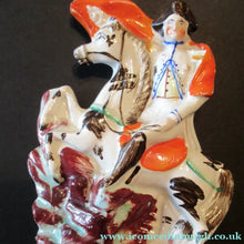 Load image into Gallery viewer, 1850s Staffordshire Figurine of the Emperor Napoleon Crossing the Alps
