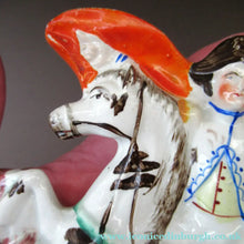 Load image into Gallery viewer, 1850s Staffordshire Figurine of the Emperor Napoleon Crossing the Alps
