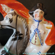 Load image into Gallery viewer, 1850s Staffordshire Figurine of the Emperor Napoleon Crossing the Alps
