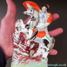 Load image into Gallery viewer, 1850s Staffordshire Figurine of the Emperor Napoleon Crossing the Alps
