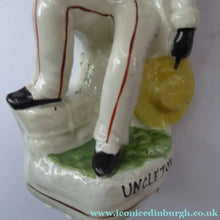 Load image into Gallery viewer, Victorian Staffordshire ANTIQUE Figurine of Uncle Tom and Little Eva  (c 1855). Literary Interest: Uncle Tom's Cabin
