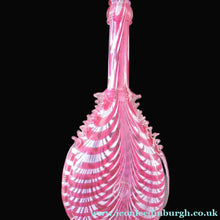 Load image into Gallery viewer, Antique Cranberry Nailsea Glass Bellows Flask Bottle
